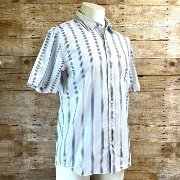 Natural Blue Large Mens Shirt Stiped by Visitor - Picture 2 of 7